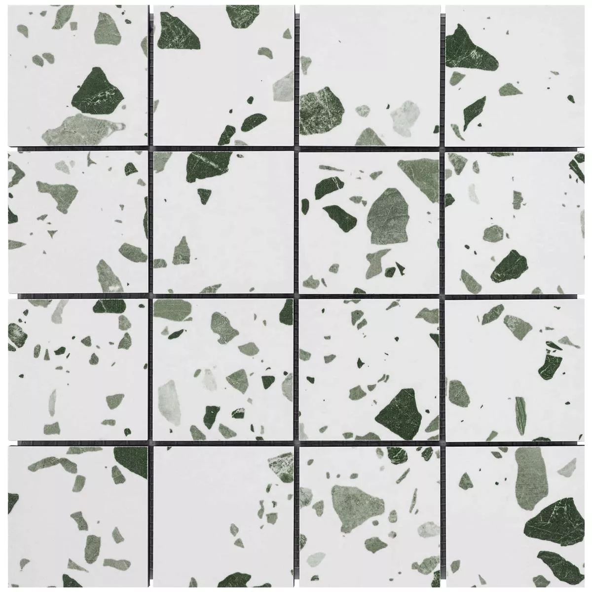 Sample Ceramic Mosaic Tiles Liberty Green 73x73mm
