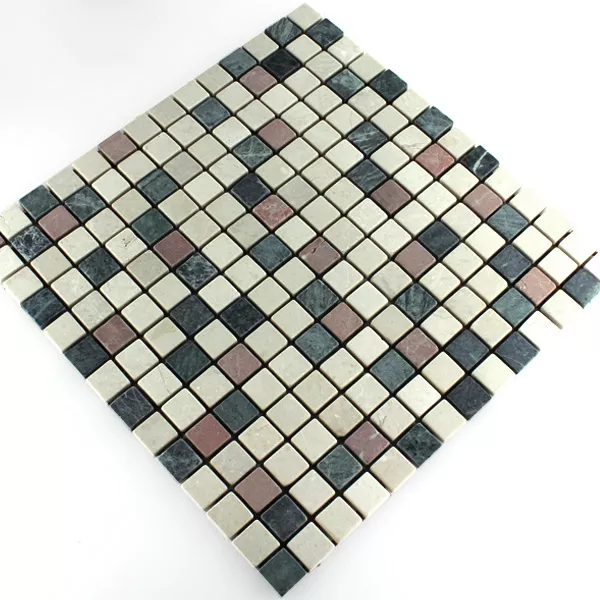 Azulejo Mosaico Mármore Multicolorido Mix 20x20x7mm