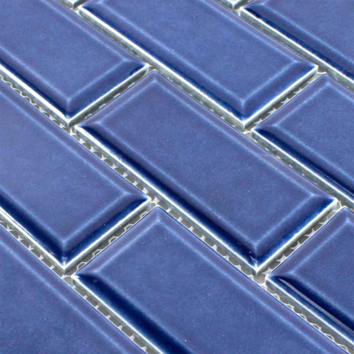 Sample Ceramic Mosaic Tiles StPauls Metro Facet Blue