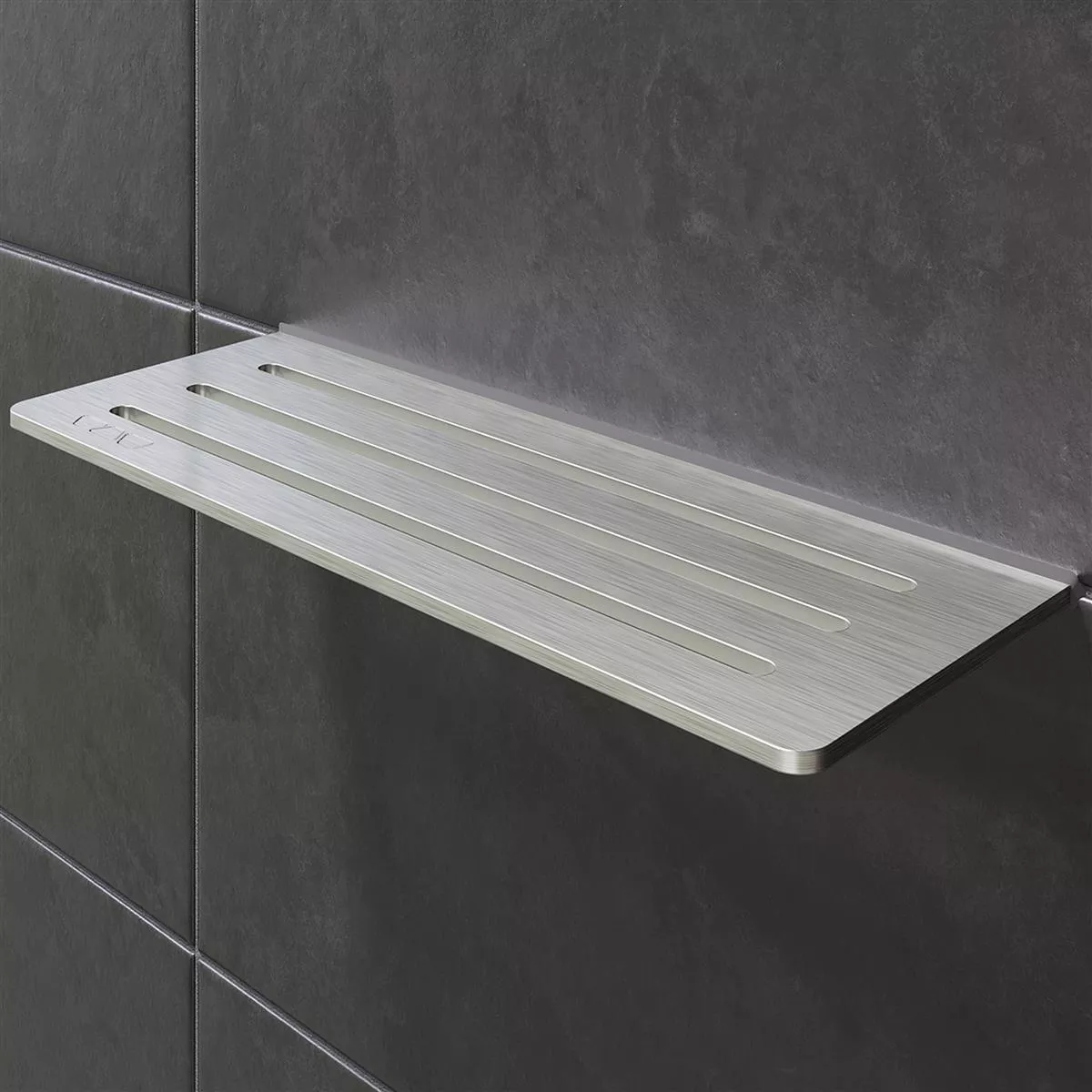 Mensola per doccia Mensola a muro Schlüter rettangolare 30x11,5 cm grigio onda