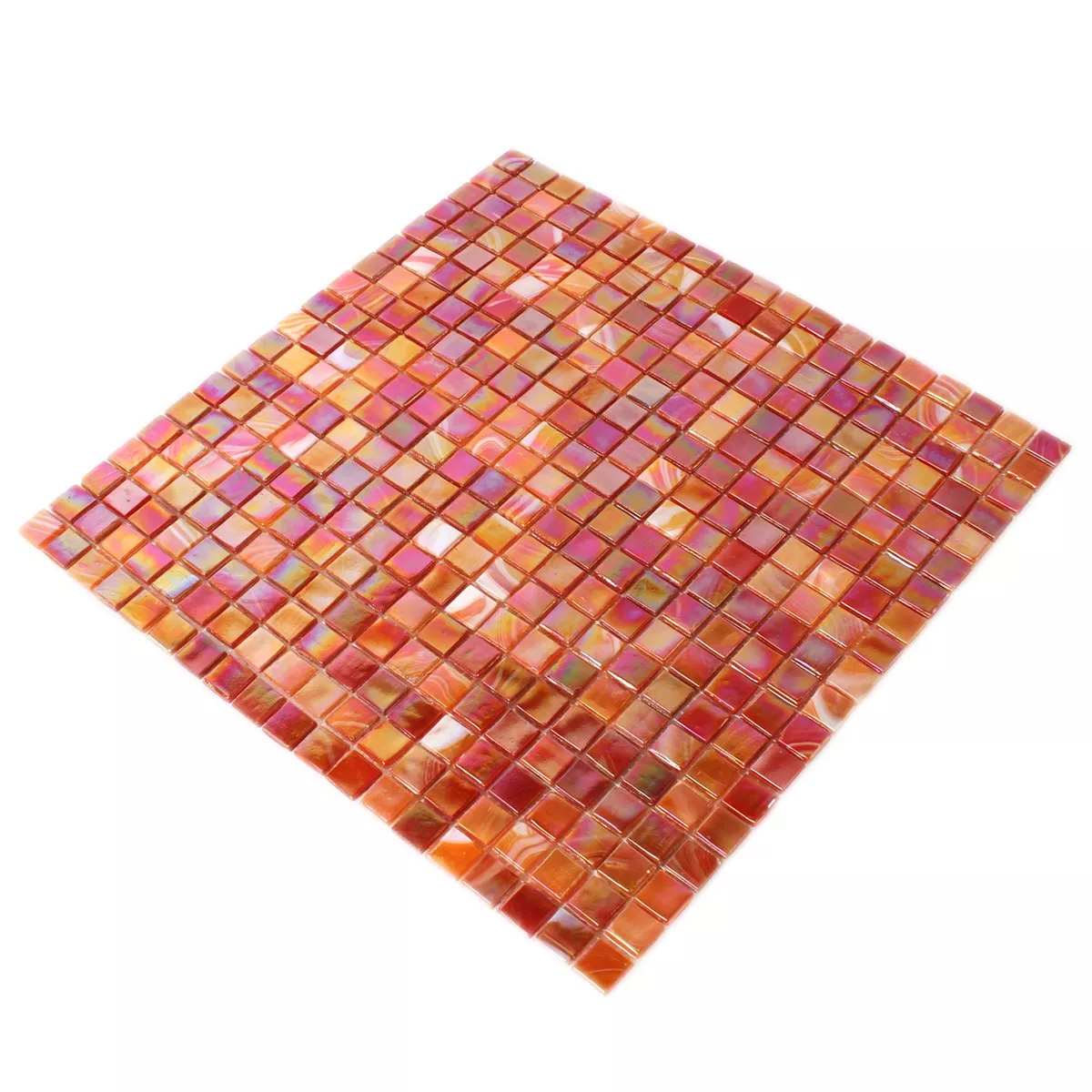 Padrão de Mosaico De Vidro Azulejos Efeito Madrepérola Vermelho Mix