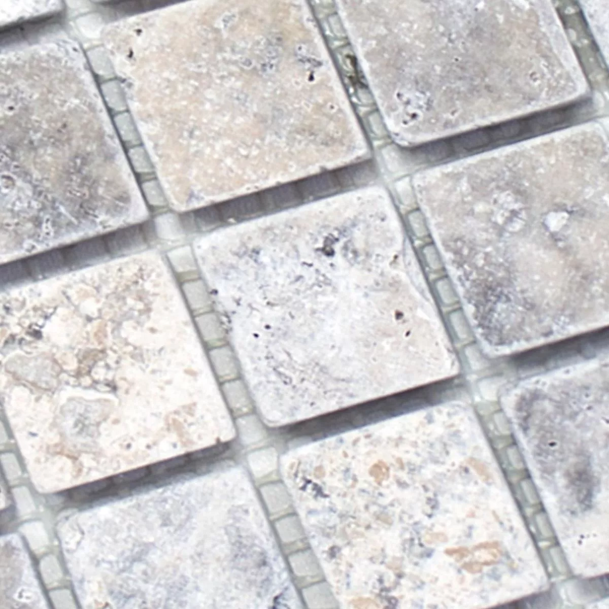 Sample Mosaic Tiles Travertine Nestor Silver 23