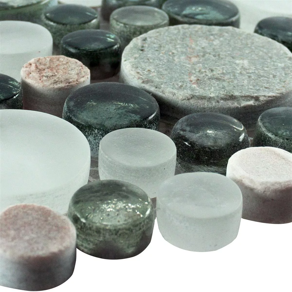 Vetro Pietra Naturale Mosaico Stonewater Grigio Blu Mix