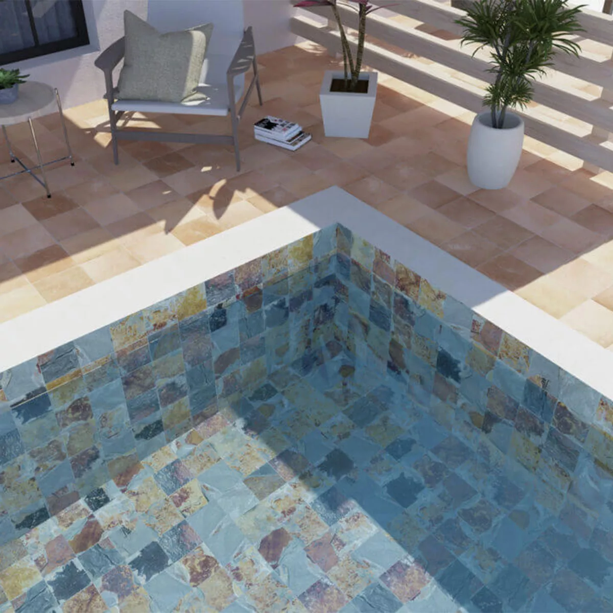 Muestra Azulejos De Gres Piscina Azulejos Muskat