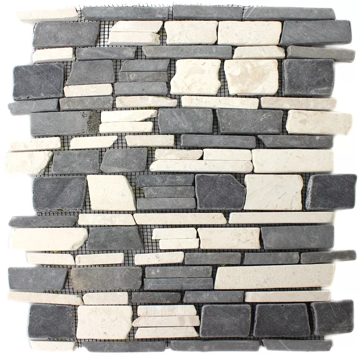 Ψηφιδωτά Πλακάκια Μάρμαρο Φυσική Πέτρα Brick Biancone Java