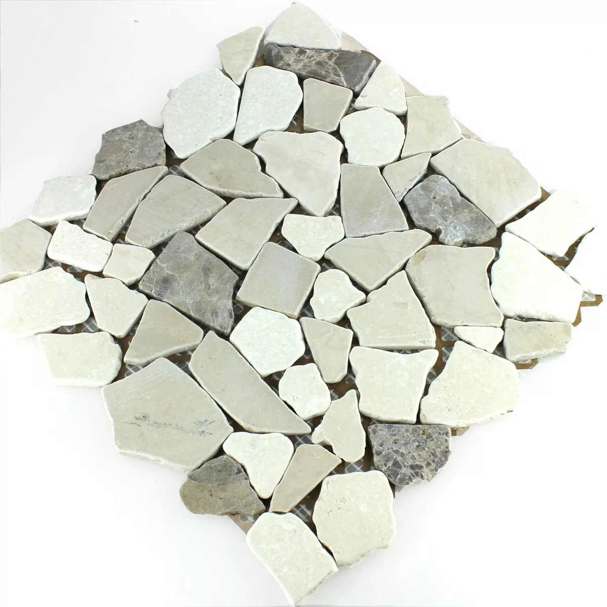 Mosaic Tiles Broken Marble Coffee Beige