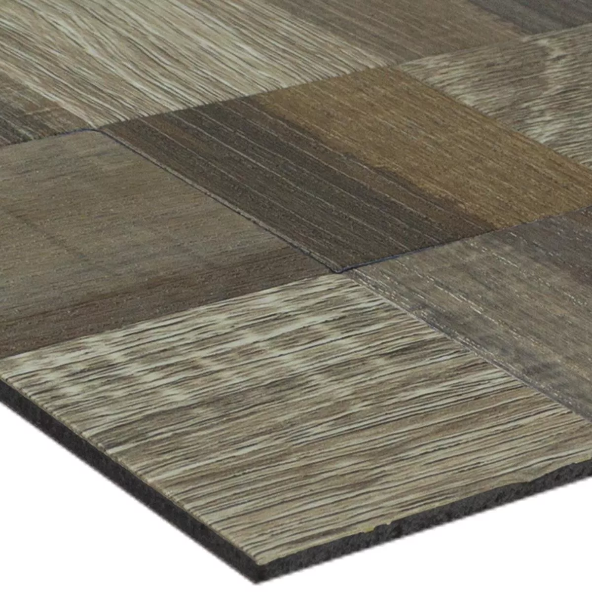 Mетал Mозаечна Плочка Cамозалепващ Bид Hа Дърво Skypia Kафяво Бежово