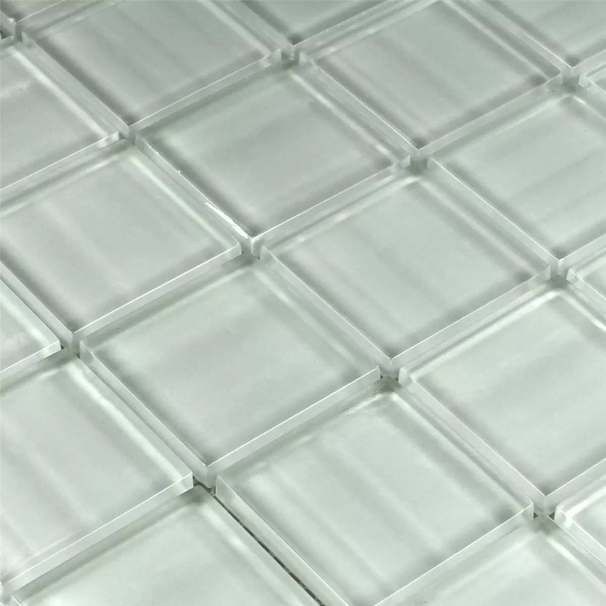 Glass Mosaikk Columbia Hvit Stripete