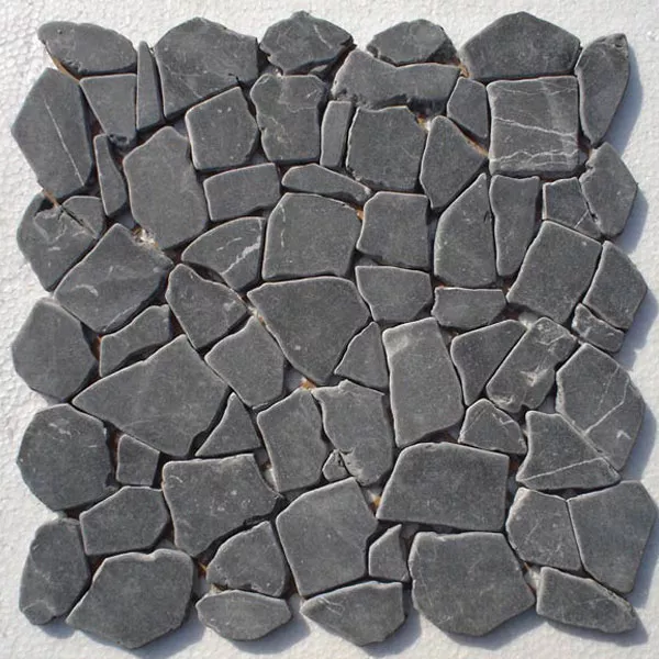 Antic Marble Broken Mosaic Tiles Black Marquina