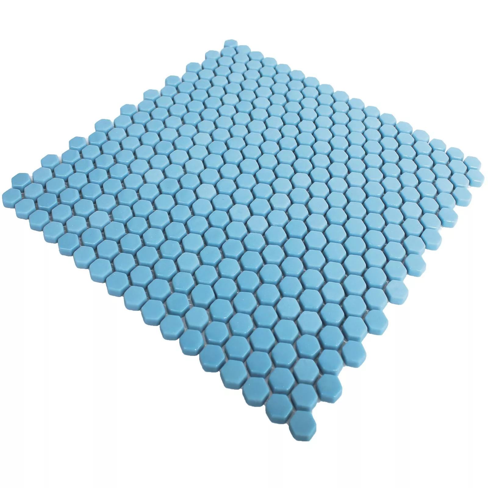 Skleněná Mozaika Dlaždice Brockway Šestiúhelník Eco Modrá