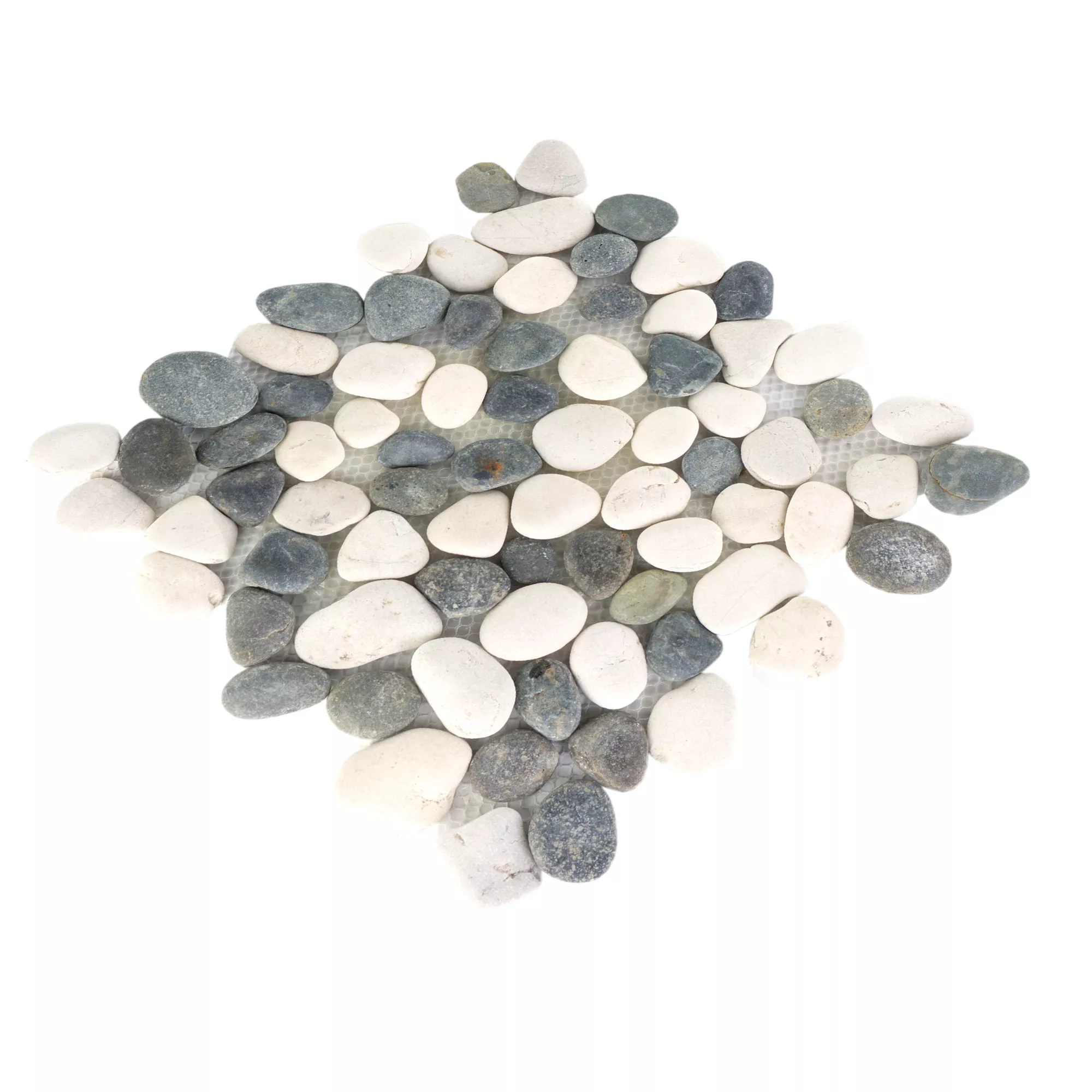 Padrão de Mosaico de Seixos Azulejos Xanthos Preto Branco