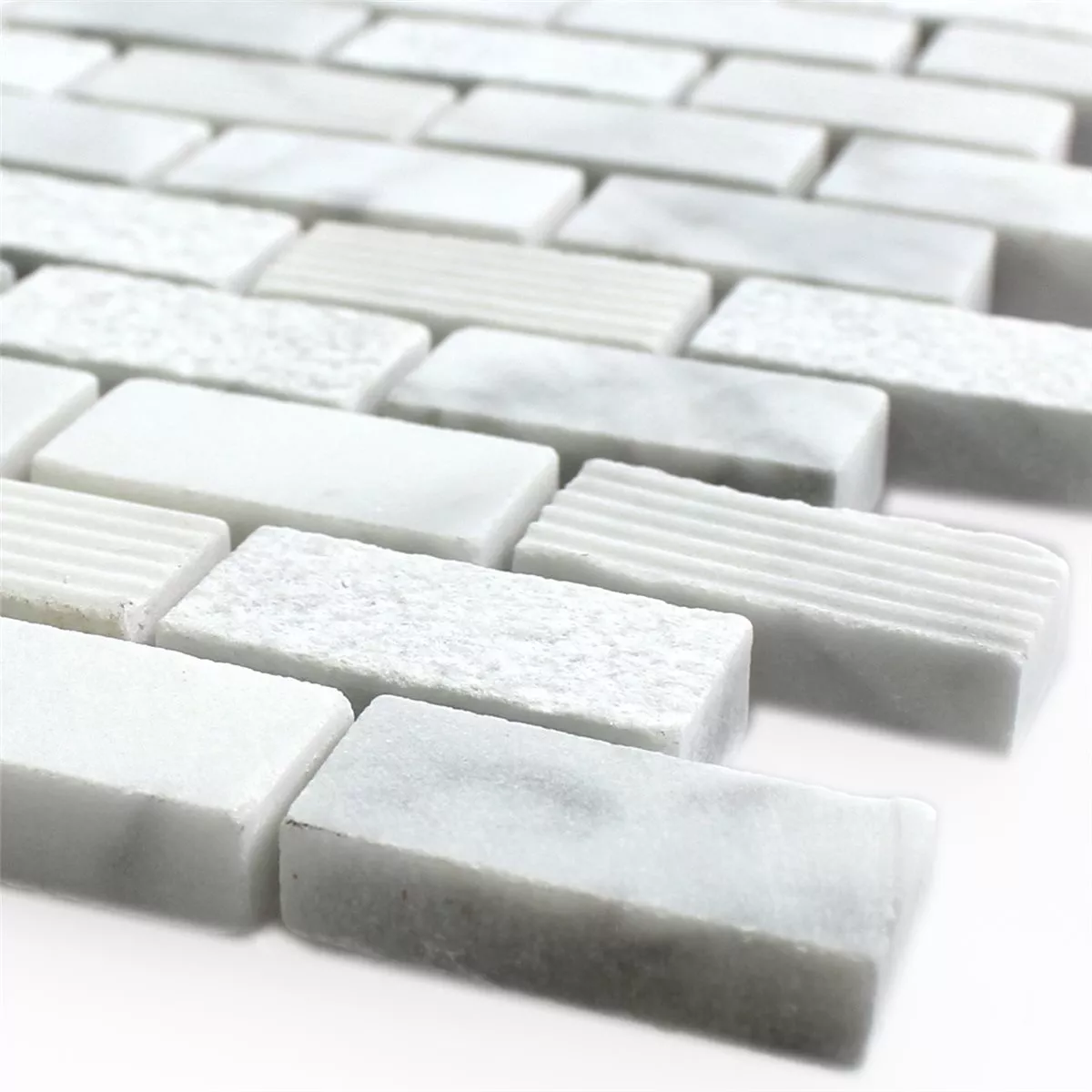 Sample Mosaic Tiles Natural Stone Carrara White