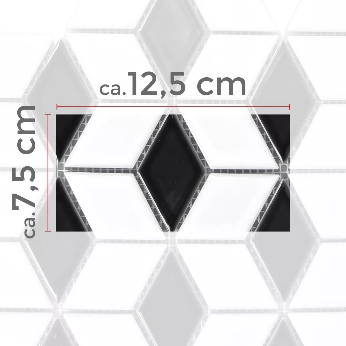 Sample Ceramic Mosaic Kosmos 3D Cube Glossy