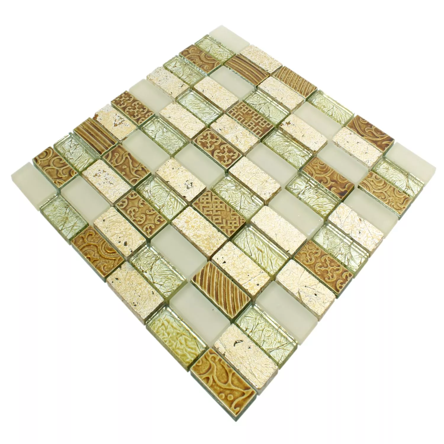 Azulejos De Mosaico Cristal Piedra Natural Piroshka Oro