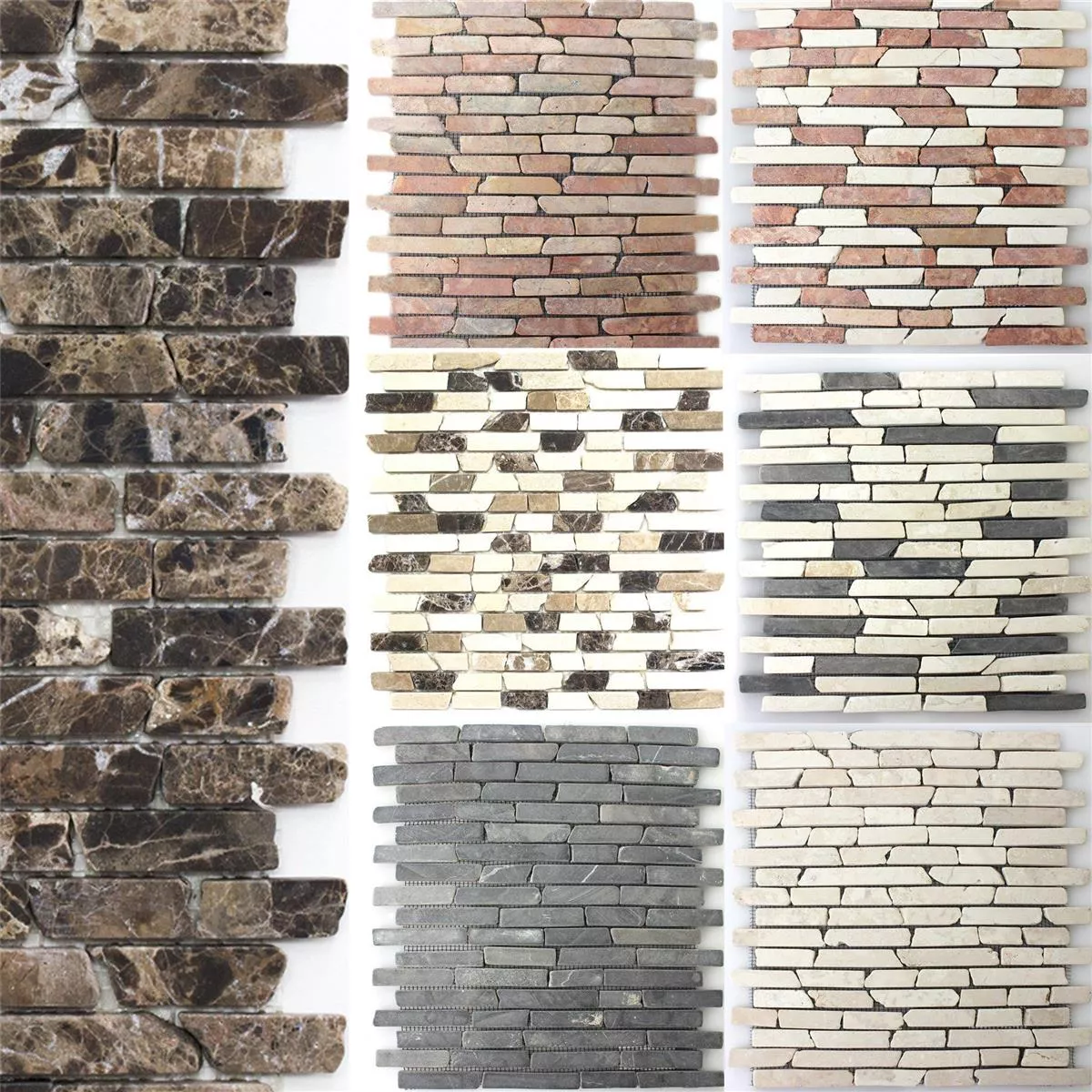 Mosaikkfliser Naturstein Marmor Bali Bricks