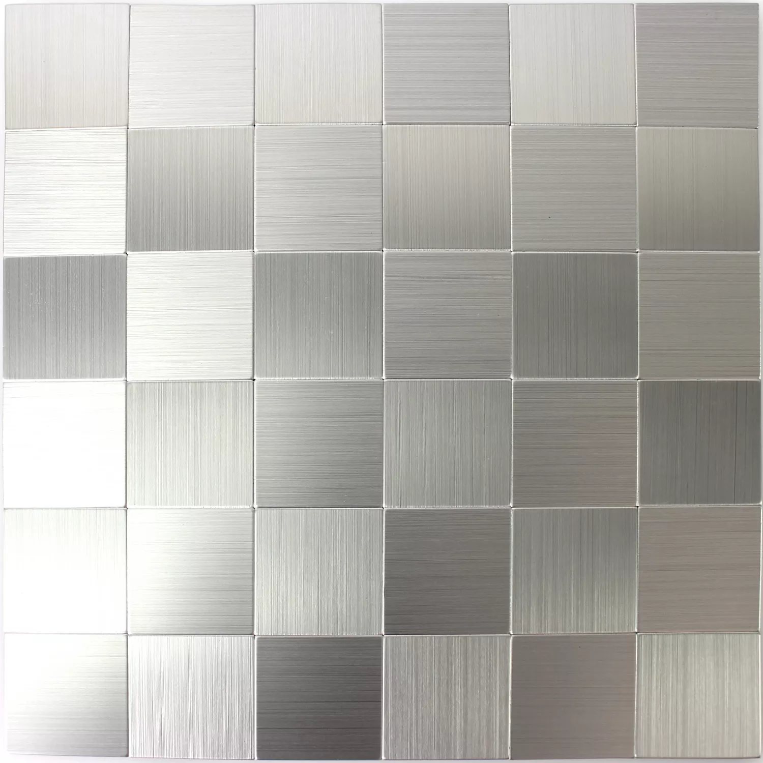Mønster fra Selvklebende Metall Mosaikkfliser Sølv