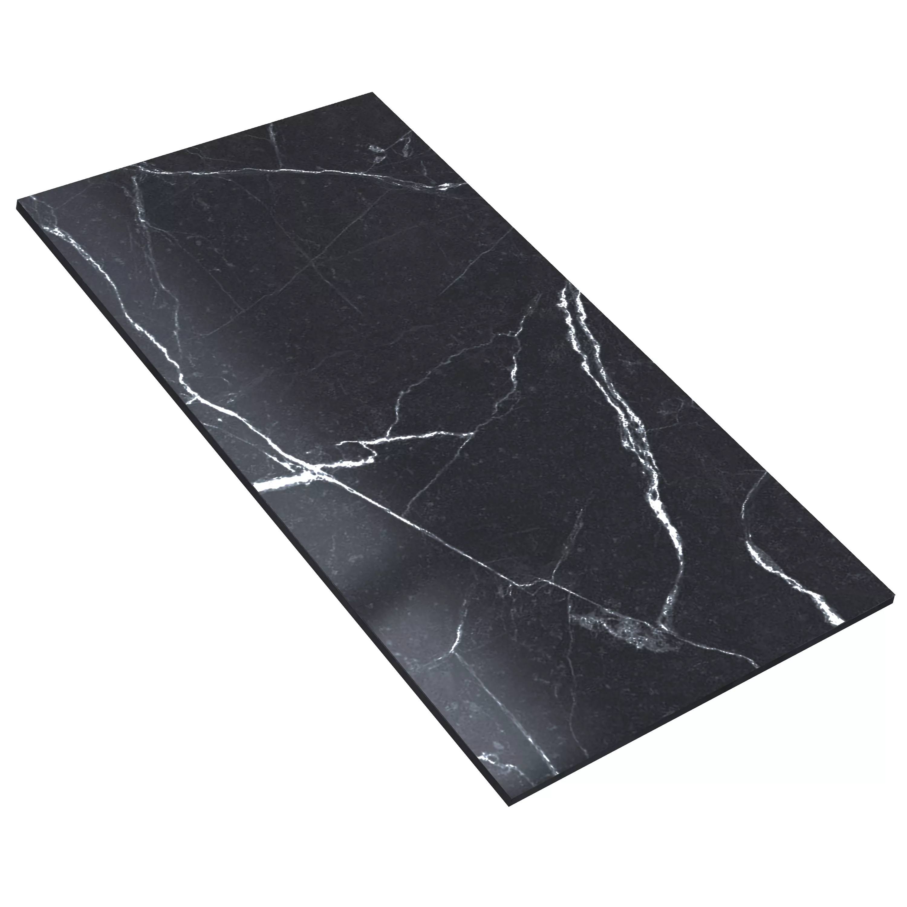 Floor Tiles Santana Marble Optic Polished Anthracite 30x60cm