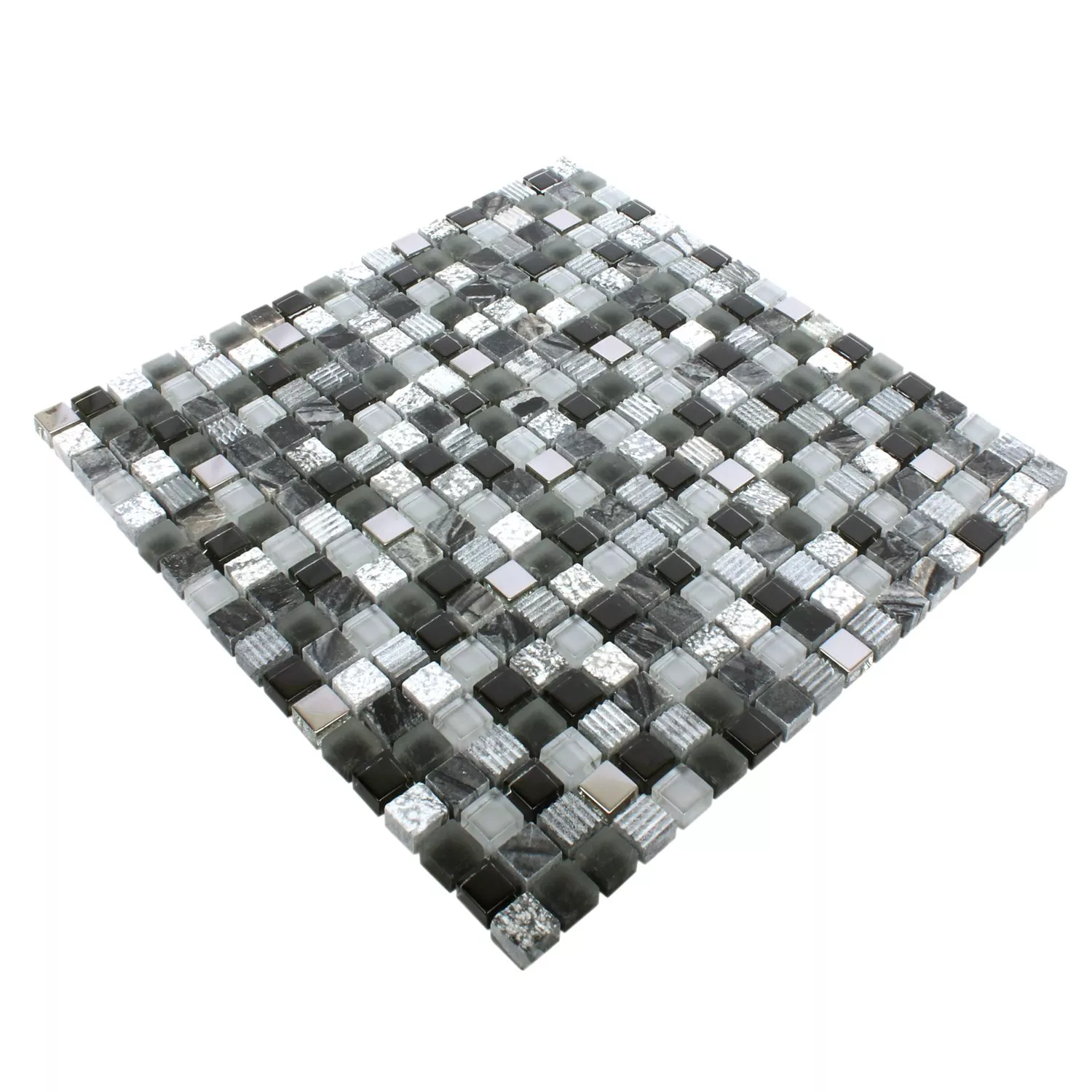 Mozaik Csempe Venzona Fekete Ezüst