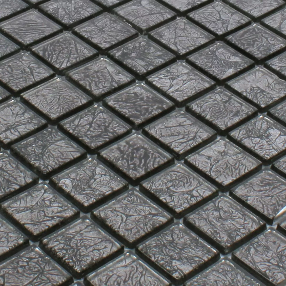 Mosaic Tiles Glass Kandila Black 23x23x4mm