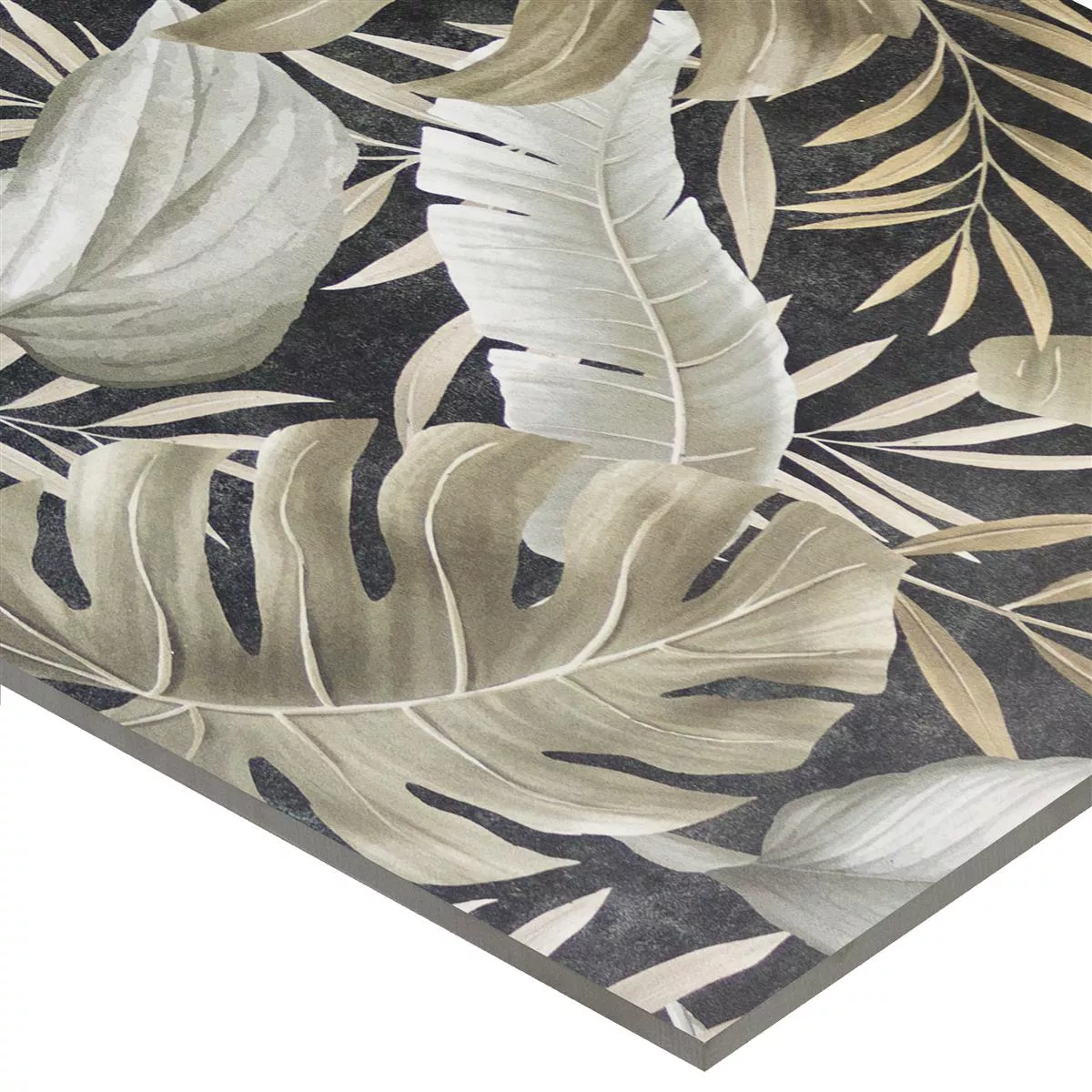 Rivestimenti Honolulu Floral 60x120cm Nero