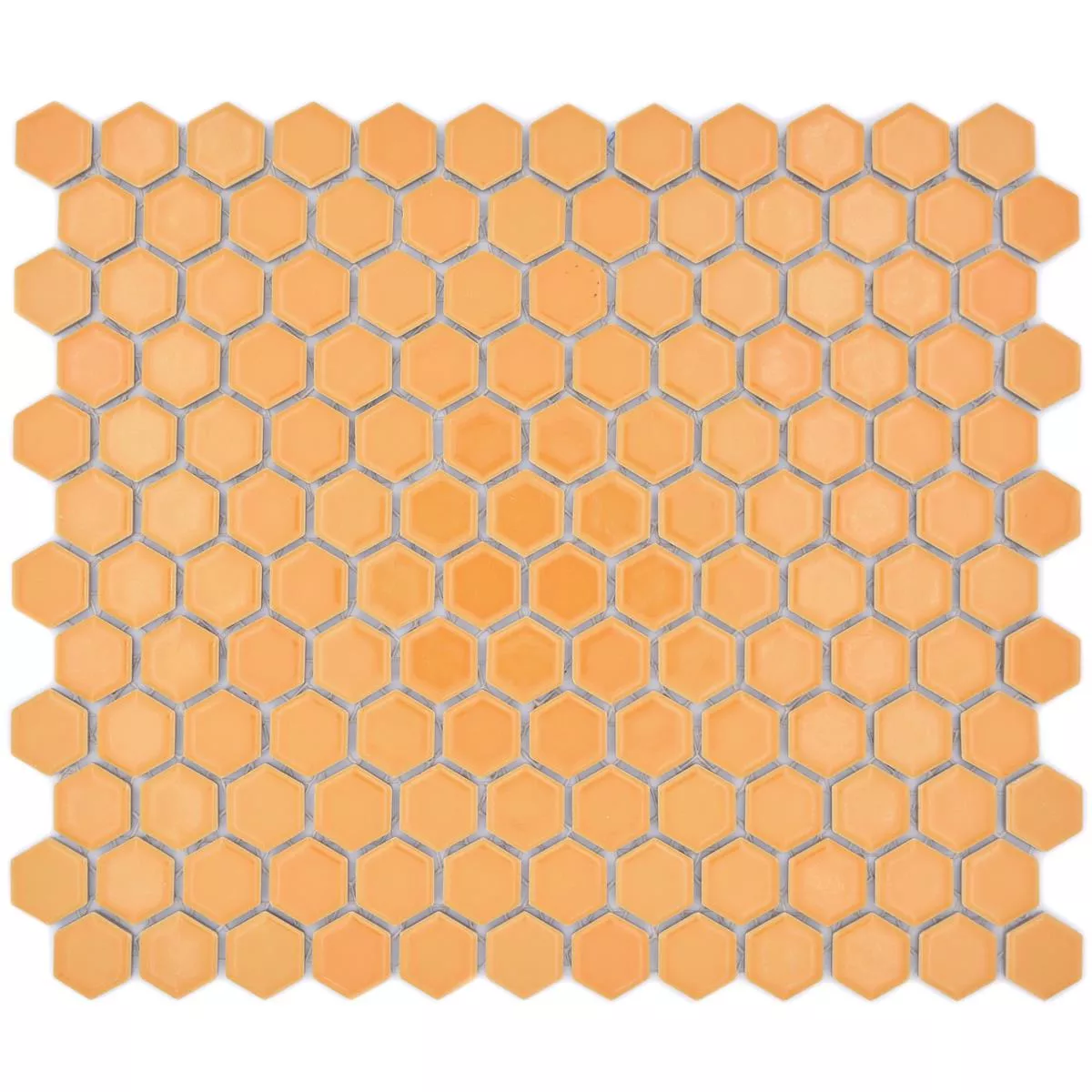 Sample van Keramiek Mozaïek Salomon Hexagon Oker Oranje H23