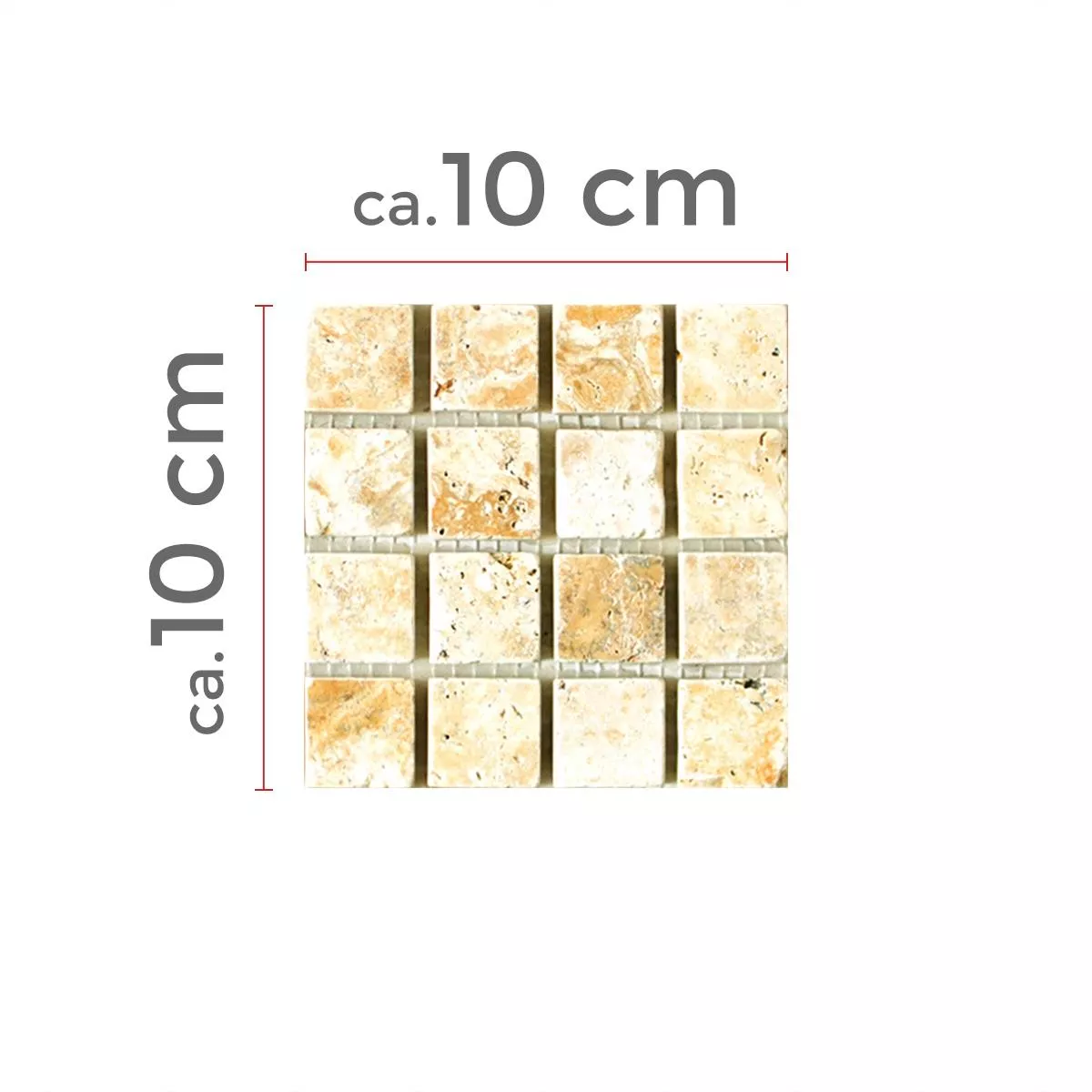 Πρότυπο από Ψηφιδωτά Πλακάκια Είδος Ασβεστόλιθου Castello Χρυσός 23