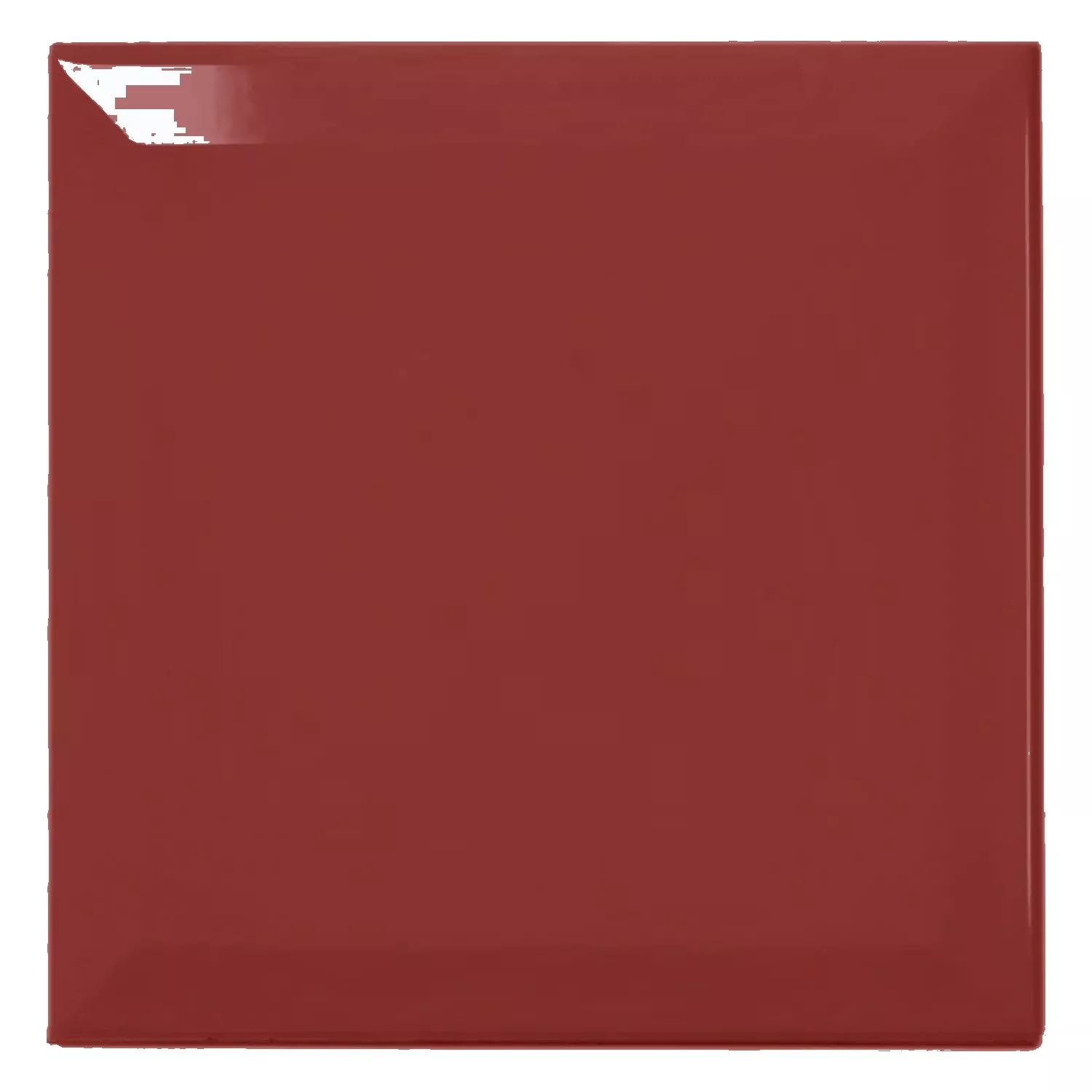 Metro tile Red Glossy 15x15 cm Facet Eris Burdeos