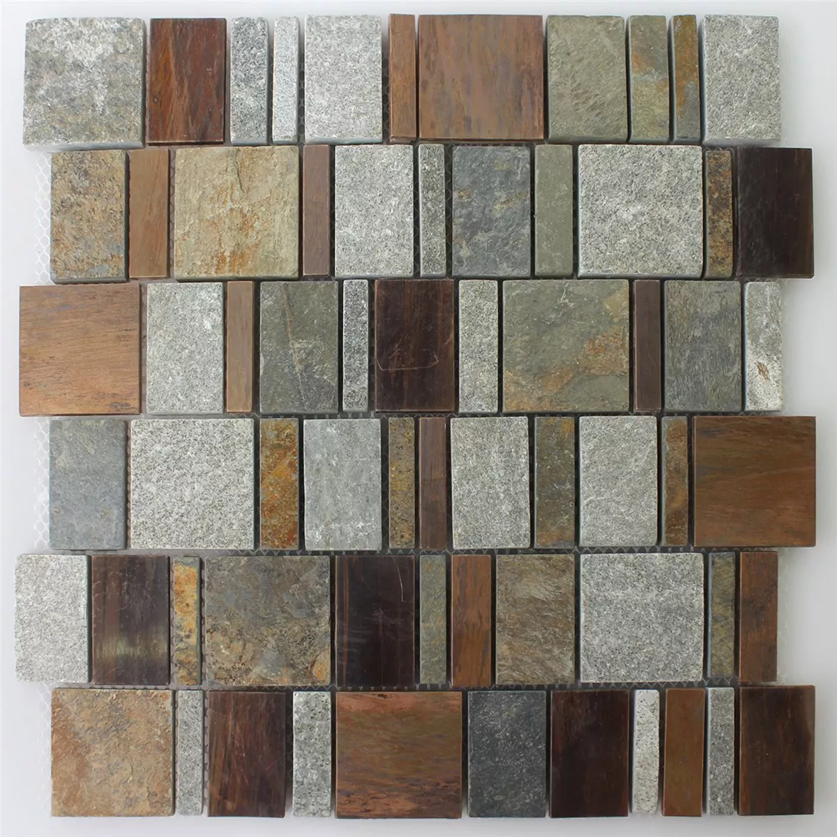 Naturstein Kupfer Mosaik Metall Mix