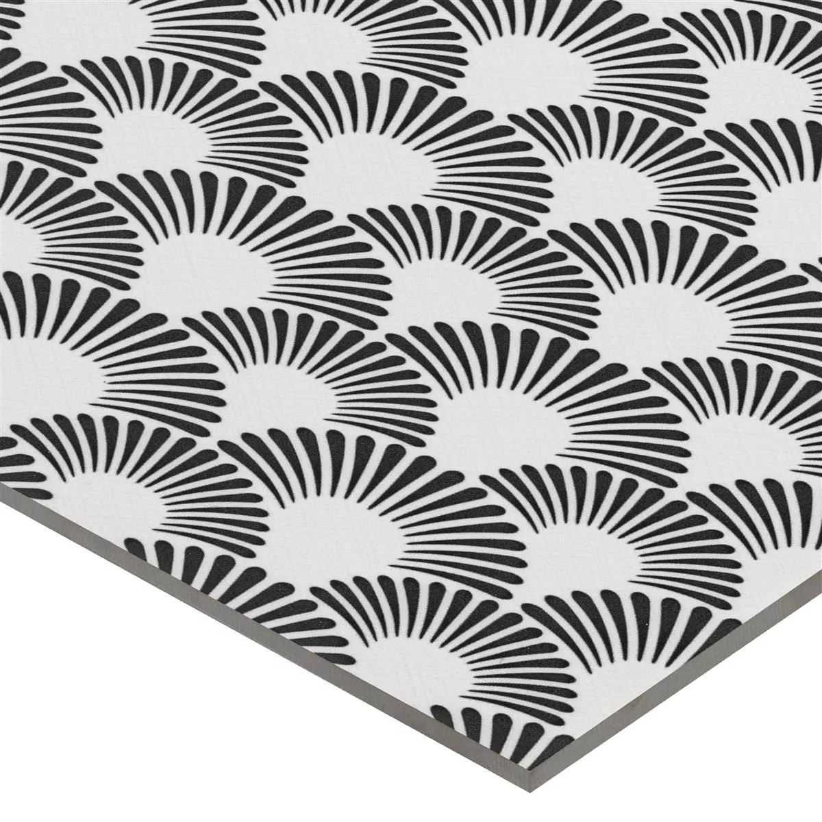 Sample from Floor Tiles Cement Optic Wildflower Black Decor 18,5x18,5cm 