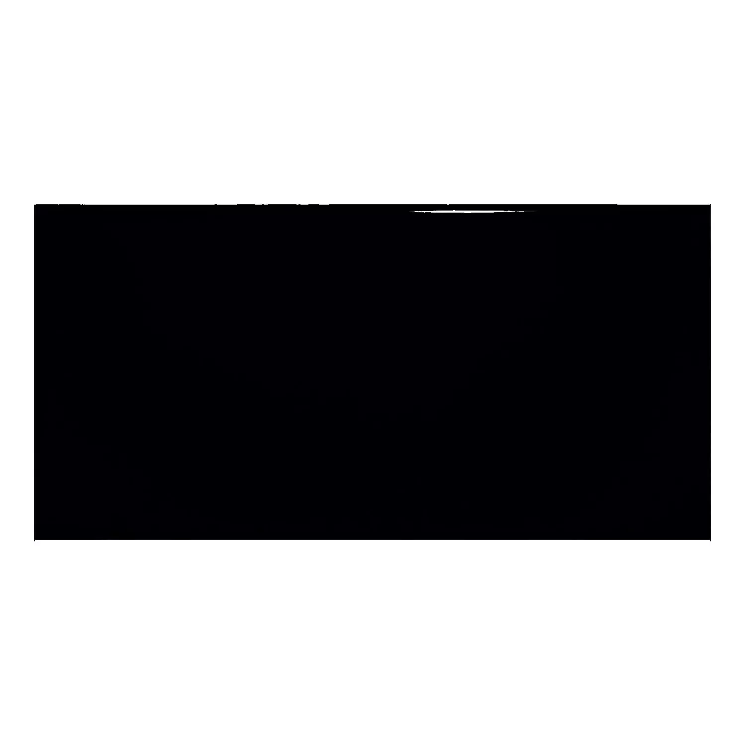 Metro tile Black Glossy 7,5x15 cm Without Facet Vivid Negro