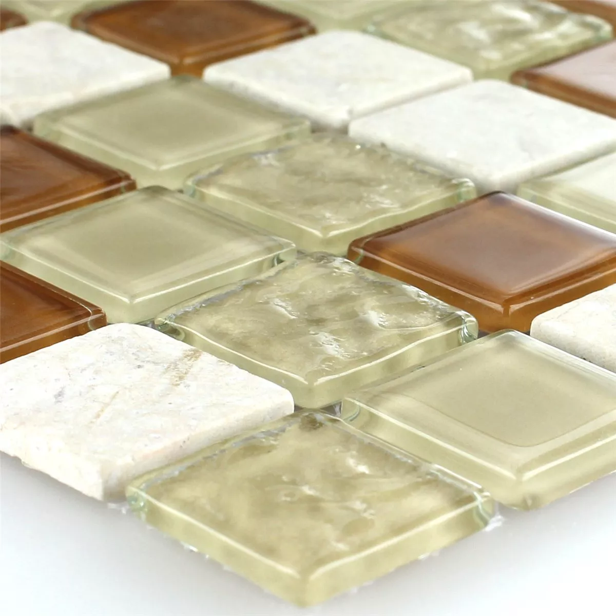 Vetro Marmo Pietra Naturale Mosaico Epsilon Beige Marrone Bianco Vetro Marmo Pietra Naturale Mosaico Epsilon Beige Marrone Bianco