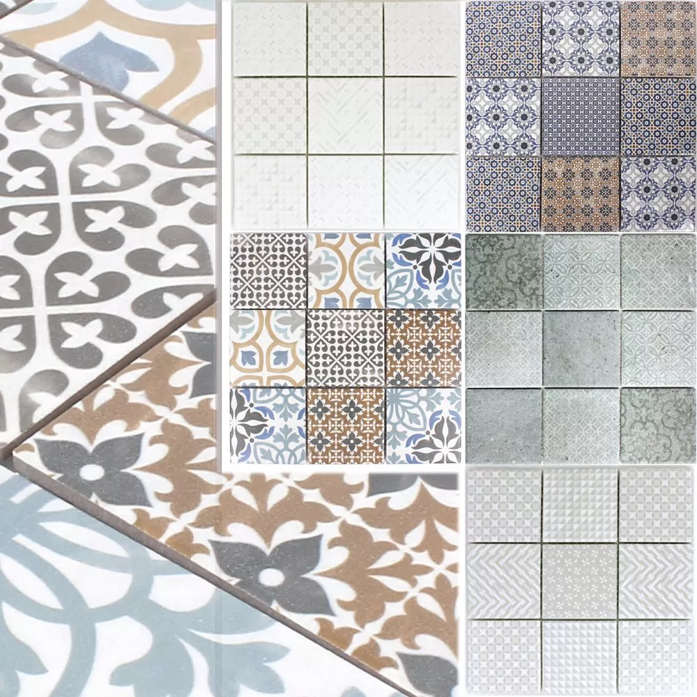 Sample Mosaic Tiles Ceramic Cement Optic
