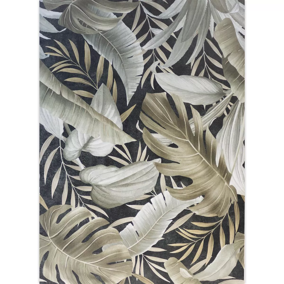 Wandfliesen Honolulu Floral 60x120cm Schwarz
