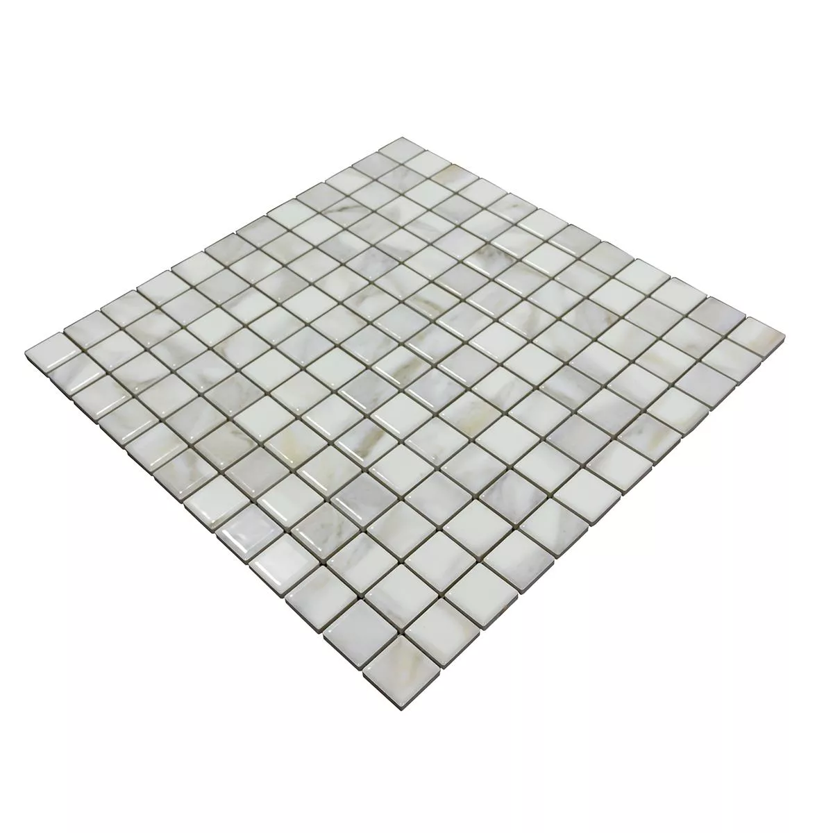 Ceramica Mosaico Piastrelle Elysium Marmo Ottica Bianco 23