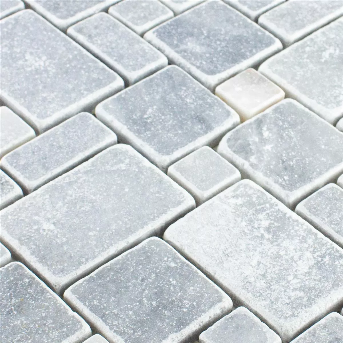 Natural Stone Marble Mosaic Tiles Kilkenny Light Grey