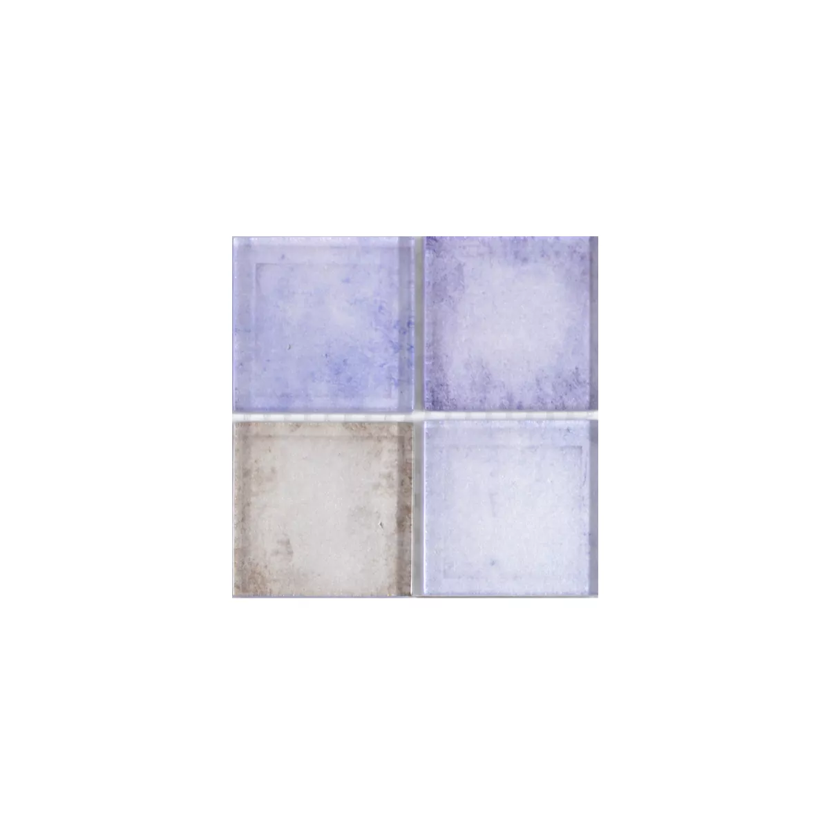 Sample Glass Mosaic Tiles Clementine Blue