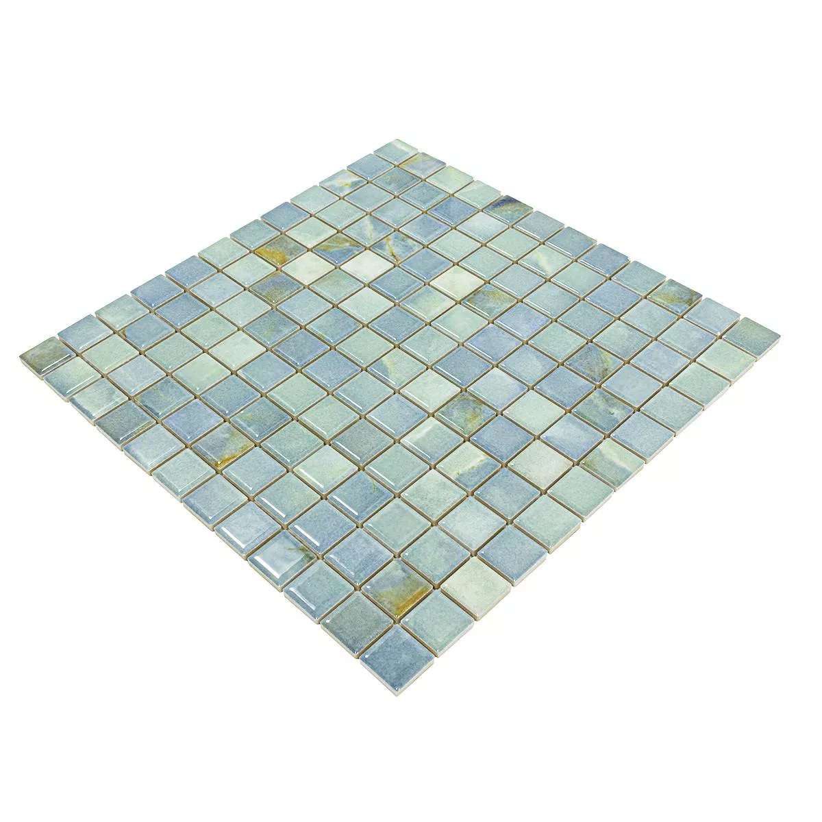 Ceramic Mosaic Tiles Elysium Marble Optic Sky Blue 23