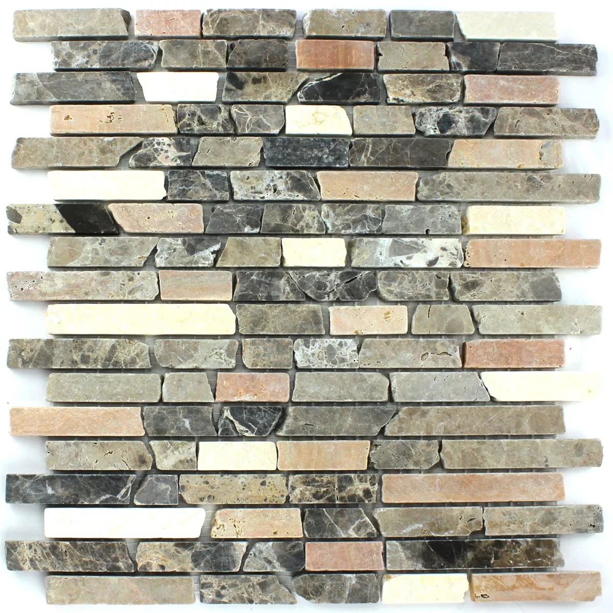 Mosaic Tiles Marble Brown Mix