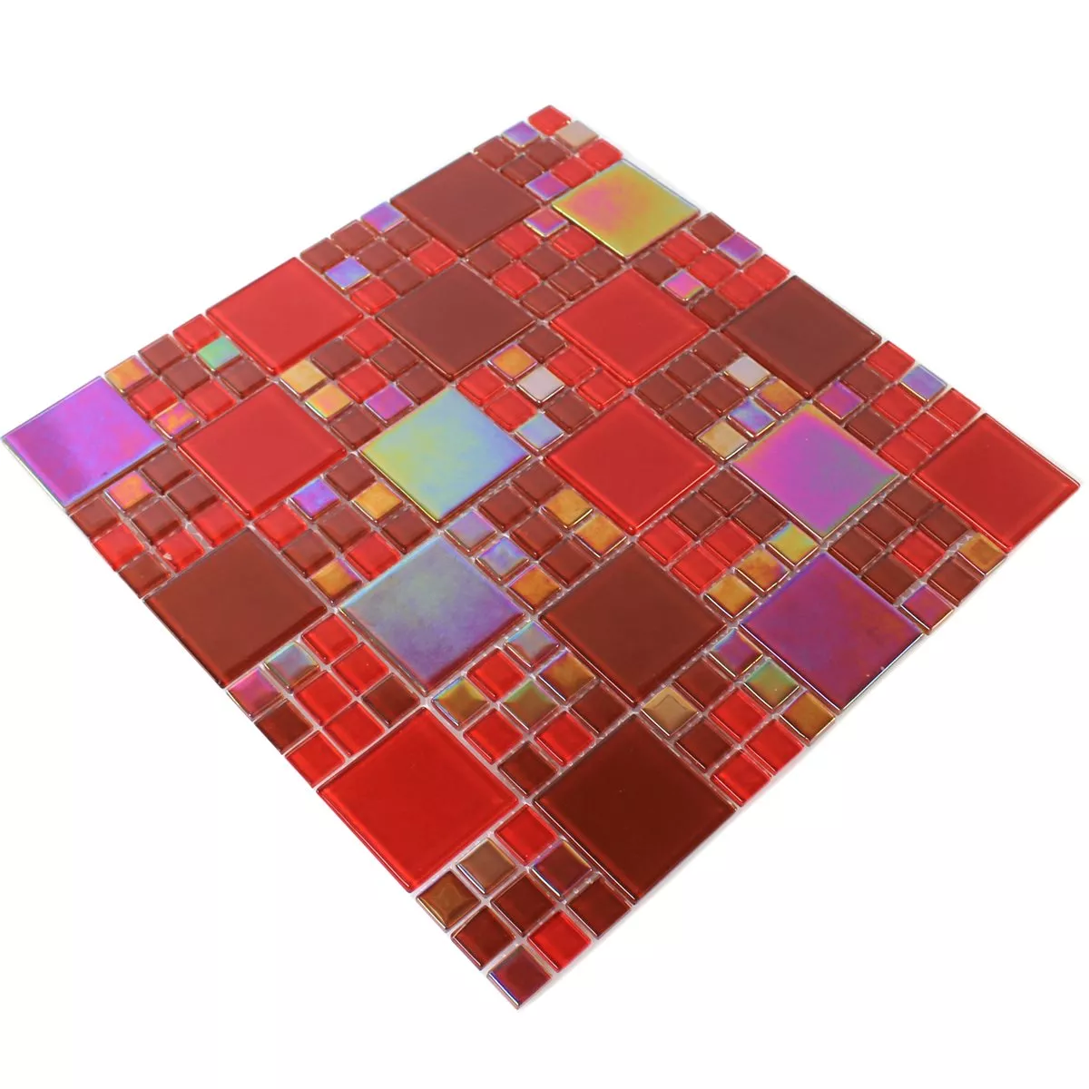 Vzorek Skleněná Mozaika Dlaždice Červená Elox