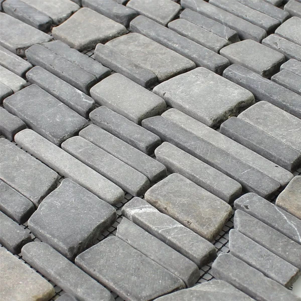 Mozaïektegel Marmer Natuursteen Brick Neromarquina