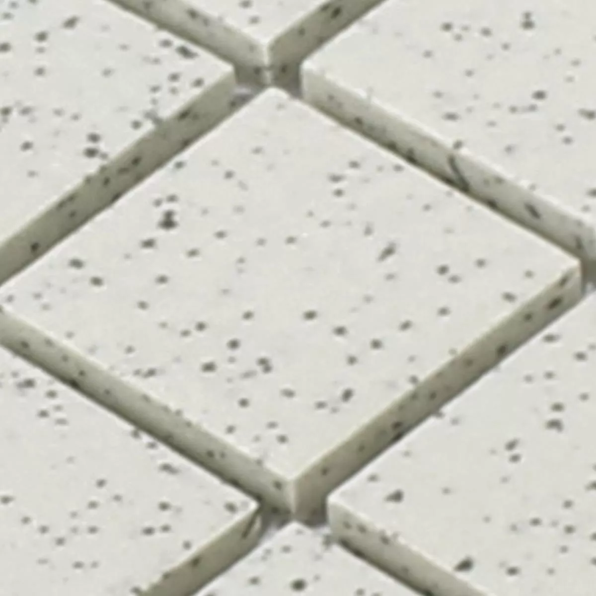 Muster von Keramik Mosaikfliesen Luanda Beige Quadrat