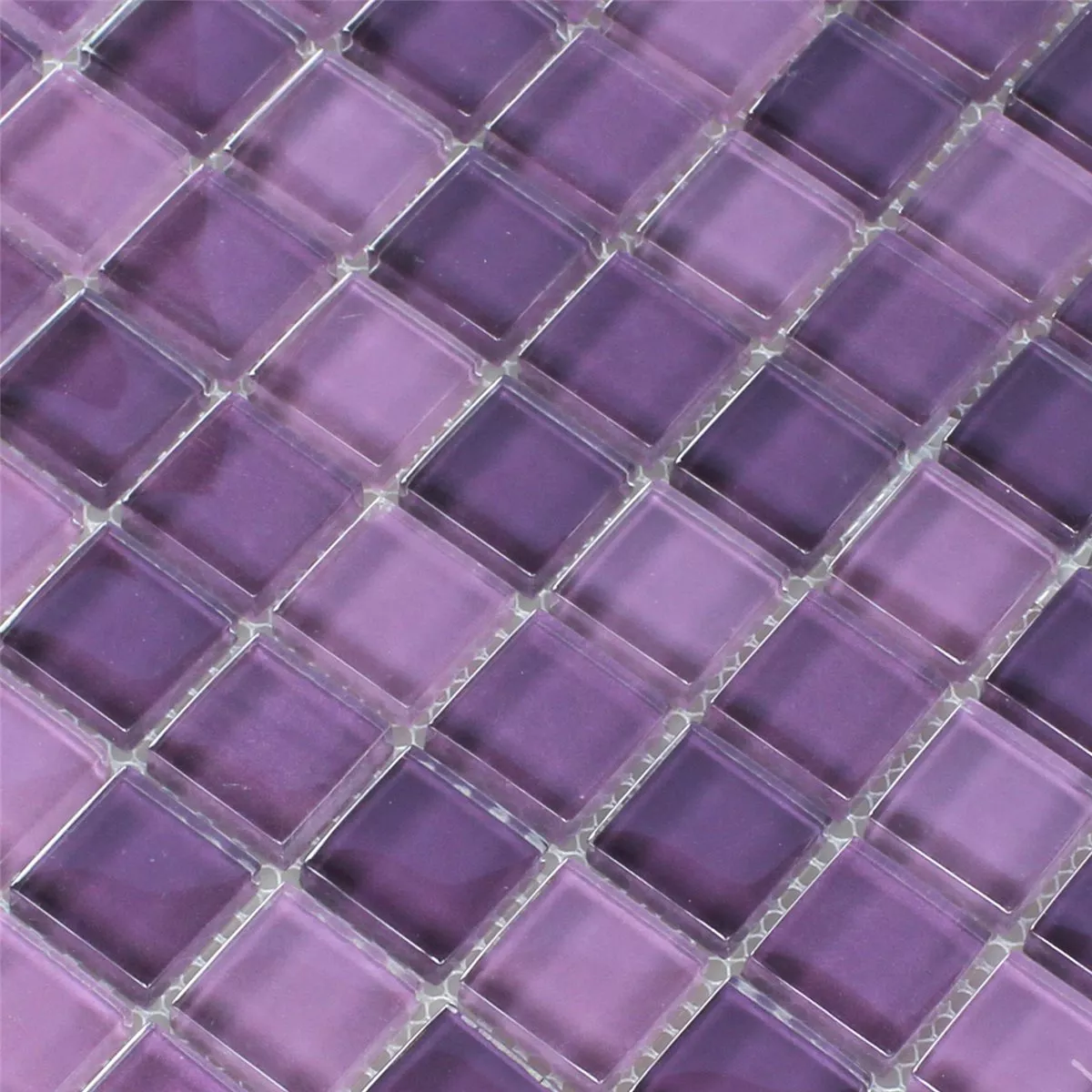 Muestra Azulejos De Mosaico Cristal Púrpura Mezcla