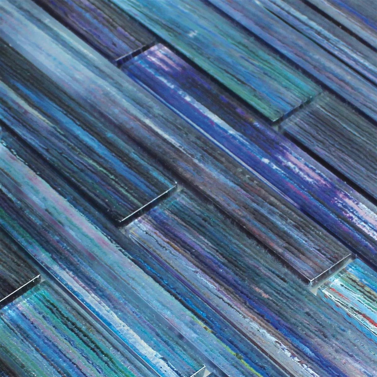 Vzorek Skleněná Mozaika Dlaždice Lemont Strukturovaný Modrá Šedá