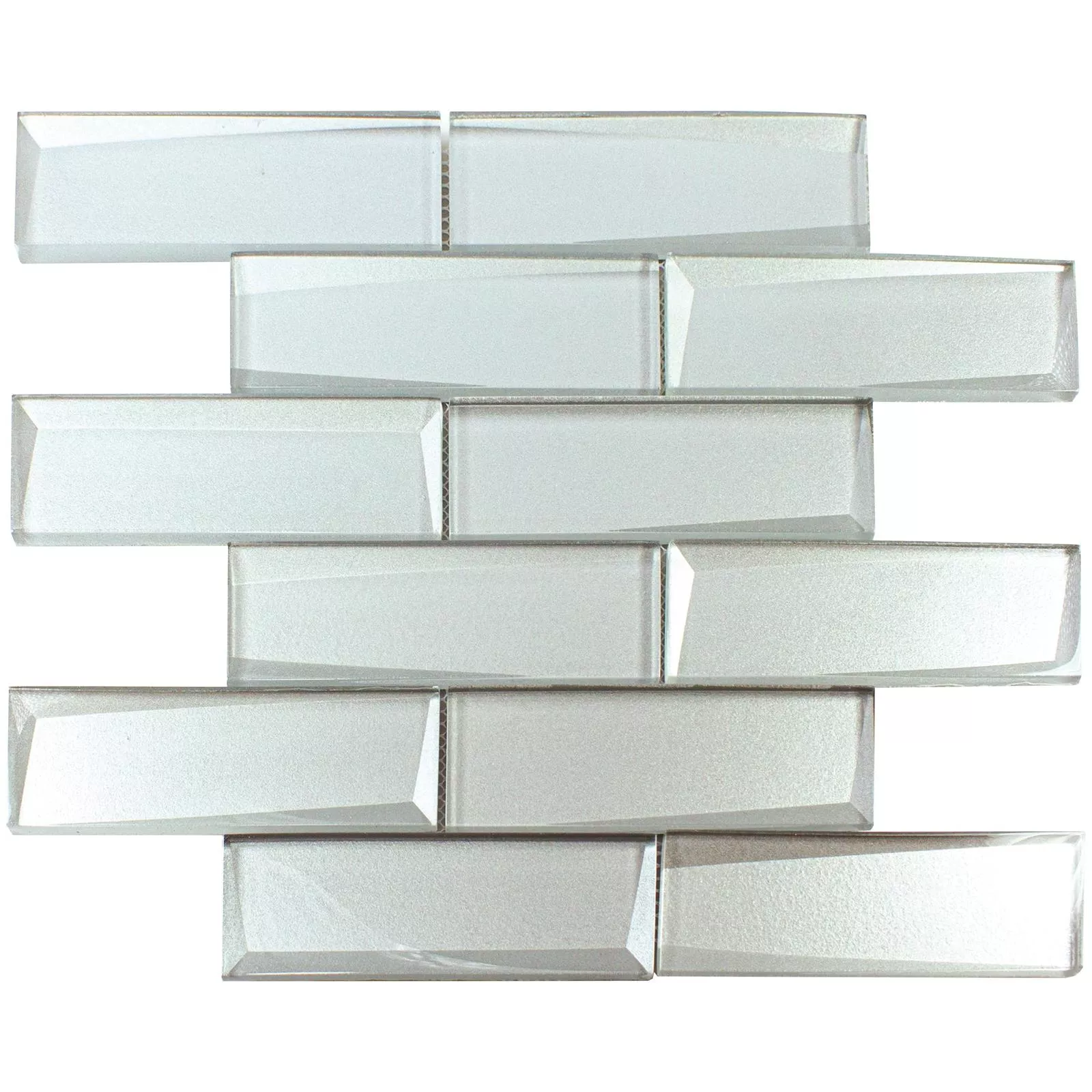 Glass Mosaic Tiles Delhi 3D Optic Silver