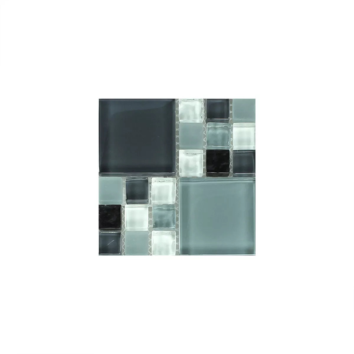 Mønster fra Mosaikkfliser Glass Grå Mix