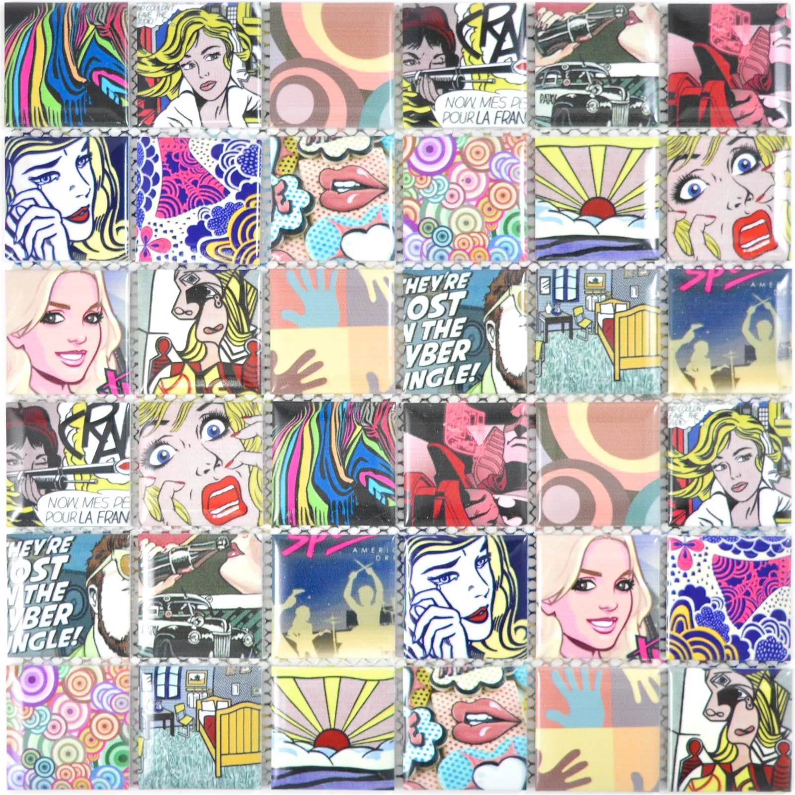 Fazekasság Mozaik Csempe Achilles Pop Art Megjelenés Sokszínű Duo