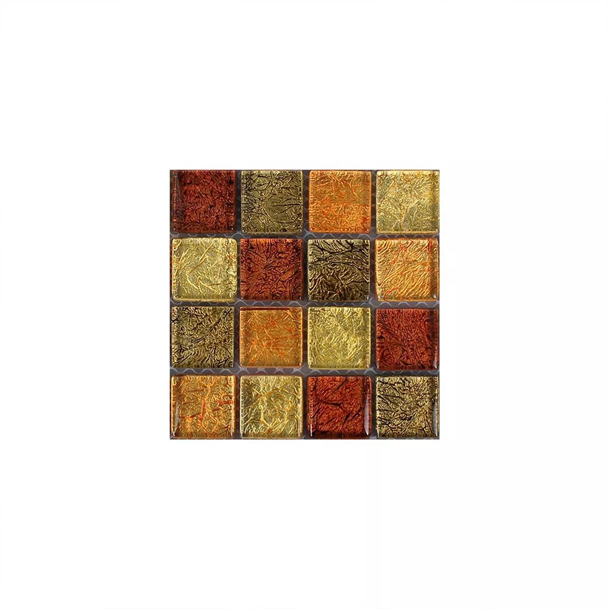 Campione Mosaico Vetro Piastrella Curlew Giallo Arancione 