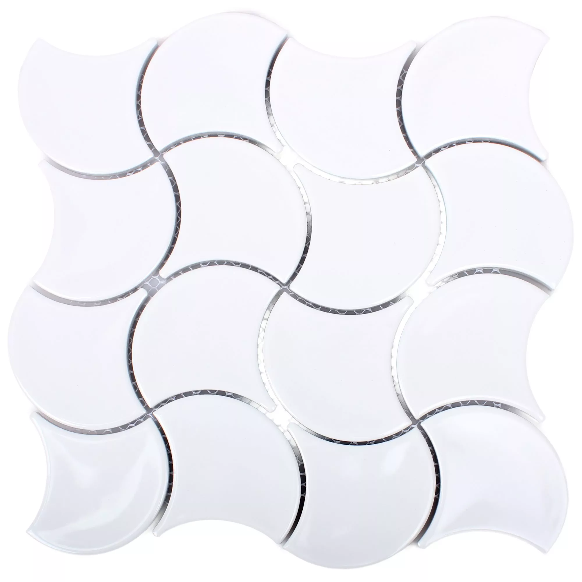 Ceramic Mosaic Tiles Toledo Wave White