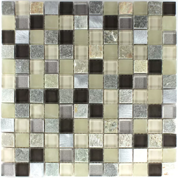 Mosaic Tiles Aluminium Glass Natural Stone Quartzite