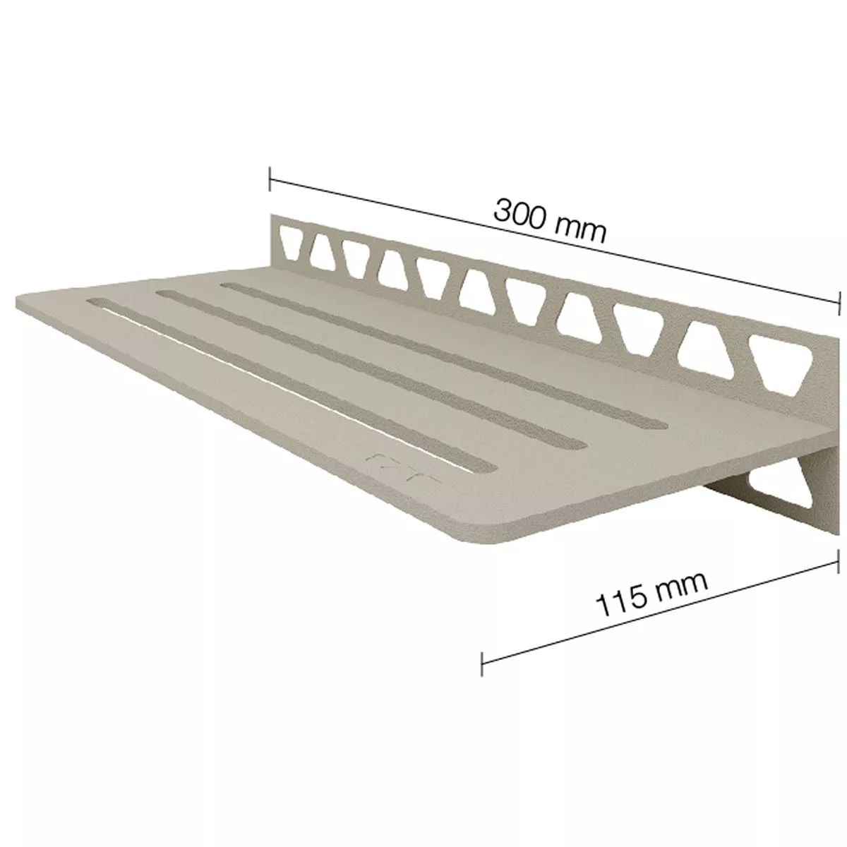 Półka prysznicowa półka ścienna Schlüter prostokąt 30x11,5cm Wave Cream